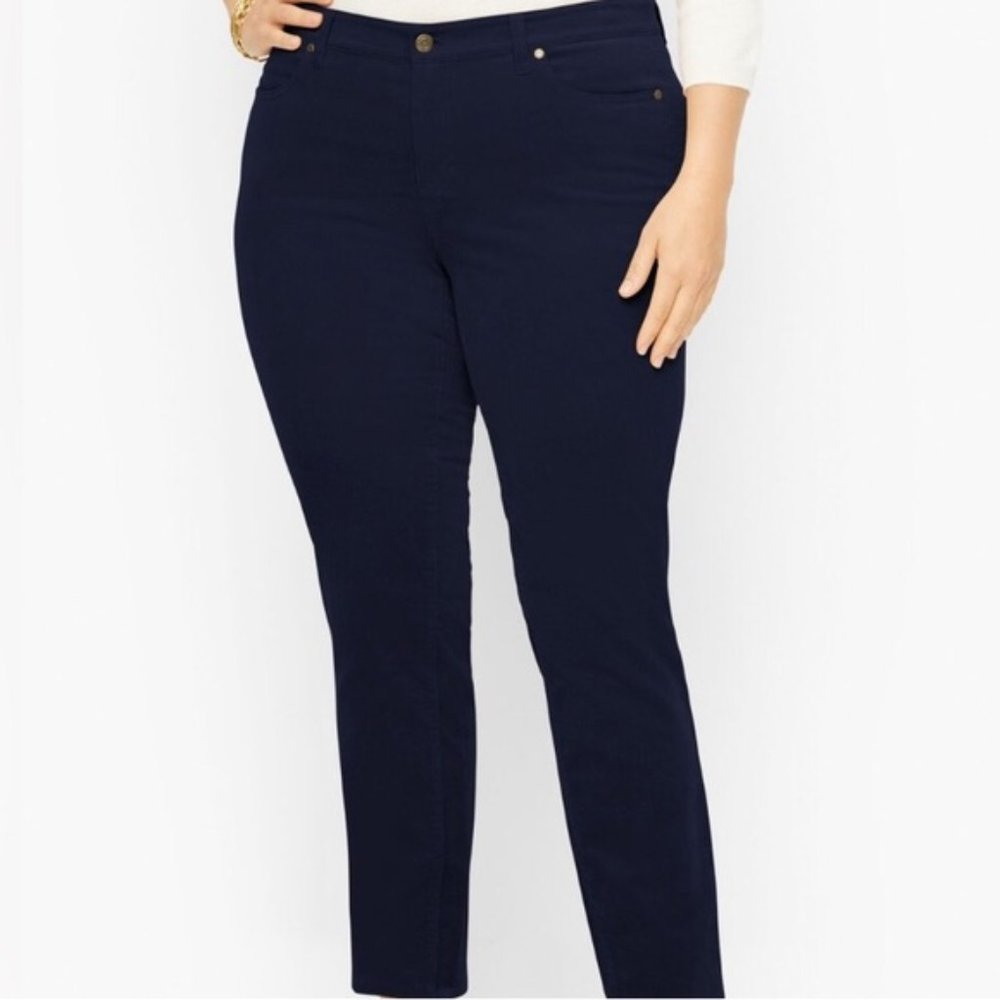 Talbots Women's Straight Leg Pants - Navy Blue